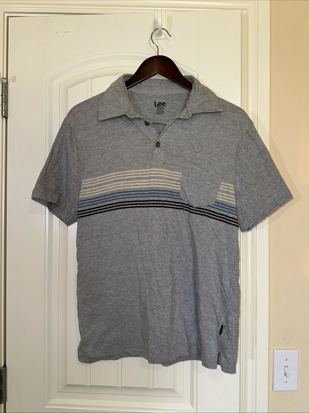 Lee Regular Fit Collared Polo Shirt M